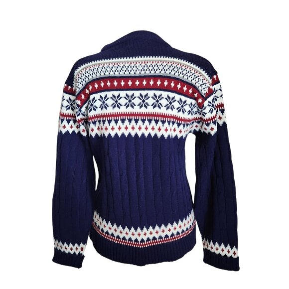 VTG‎ Christopher Rand Men's XL Acrylic Knit Ski Sweater Fairy Isle Birds Eye - Picture 5 of 16